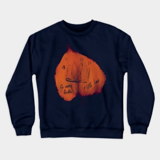 Books Autumn Cozy leaf trees Crewneck Sweatshirt